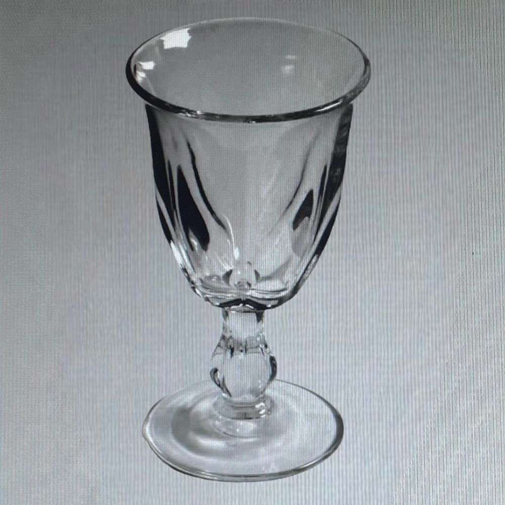 Set of 5 Canterbury Heavy Pressed Claret Dessert Red Wine Glasses Vintage 40's